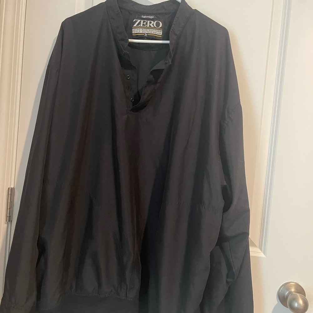 Zero Restriction Golf Outerwear Mens Sz XXL Black Lightweight Pullover - Picture 1 of 11